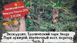 Китай Хайнань Санья 2019/Экскурсия Тропический Парк Янода/Орхидеи, веревочный мост, водопад/11 серия