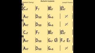 Autumn Leaves - Backing track / Play-along (no bass)