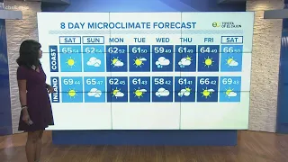 Sunny and sixties going into the weekend, storm coming next week