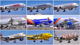 15 AFTERNOON ARRIVALS AT LAX - PLANE SPOTTING [4K VIDEO]