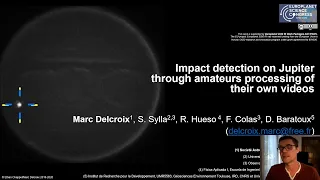 Impact detection on Jupiter through amateurs processing of their own videos (EPSC 2020)