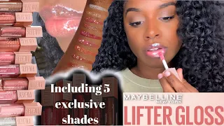 New Maybelline Lip Lifter Gloss Try on Haul & Swatches - ?Better Than Fenty Gloss Bomb?
