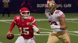 Kansas City Chiefs vs San Francisco 49ers Super Bowl LVIII - Madden 24 Full Game Simulation