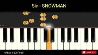 Sia - SNOWMAN - piano easy right hand