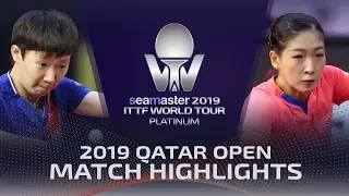 Liu Shiwen vs Wang Manyu | 2019 ITTF Qatar Open Highlights (Final)