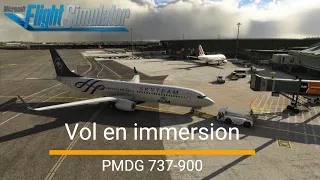 PMDG Boeing 737-900 | Vol complet Immersif | MSFS