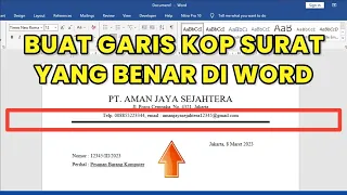 Cara Buat Garis Kop Surat di Word