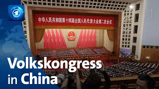 Nationaler Volkskongress in China: Wirtschaftswachstum angekündigt