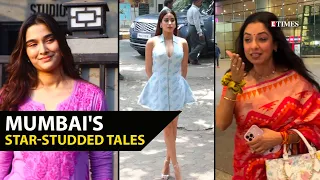 From Saiee's regal glamour to Janhvi Kapoor's banter with paps: Celeb spotting in the City of Dreams