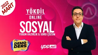 İlkbahar 2022 Yökdil Sosyal Online Grup DEMO DERSİ