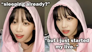 Chaewon couldn't help but get upset with her fans during her recent live 😐