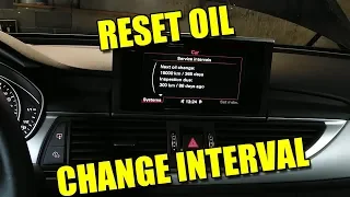 How to Reset Service Oil Change Interval Audi A6 C7 G4 2016