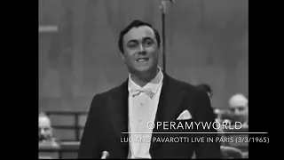 Luciano Pavarotti    Che Gelida Manina    RARE TV BROADCAST Paris, 1965