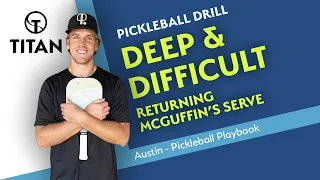 Pickleball Drill: Deep & Difficult (Tyson McGuffin's serve) QR code for Titan ONE Pickleball Machine