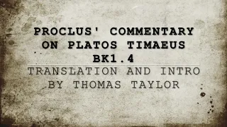 Proclus on Platos Timaeus bk 1 4
