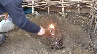 Prehistoric copper smelting in a pit!