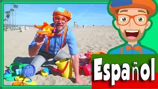 Blippi Español en La Playa con Juguetes de Arena | Aprende Colores para Niños