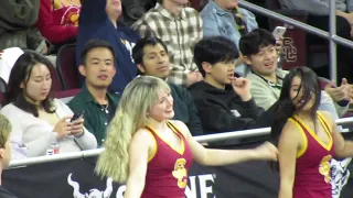 See the USC Yell Leaders Dance to the Spirit of Troy Music at the Men's Volleyball Match vs UCSB