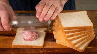 Seeing this trick will make everyone buy bread and minced meat! Secret sandwich recipe!