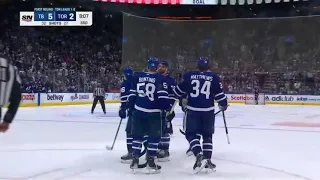 Mitch Marner scores. Game 2, Round 1. May 4th, 2022