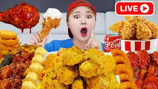 LIVE Mukbang Spicy Fried Chicken 하이유의 양념치킨 먹방 모음 Fire Spicy Noodle TTeokbokki | HIU 하이유