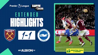 Extended PL Highlights: West Ham 1 Albion 1