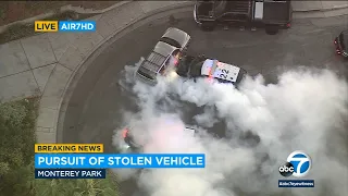 Chase of stolen SUV ends in dramatic standoff in Monterey Park