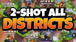 How to 3 Star ALL Clan Capital Districts in 2 Attacks (Clash of Clans)