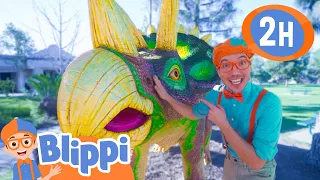 Blippi Meets DINOSAURS In REAL Life + More  |  Blippi and Meekah Best Friend Adventures