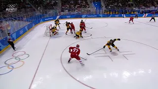 Slow Motion of epic goal by Nikita Gusev. Hockey Final at  2018 Olympics. Russia vs Germany.