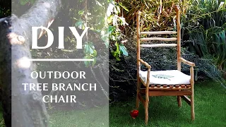 How to make an outdoor chair from tree branches | DIY rustic wooden chair