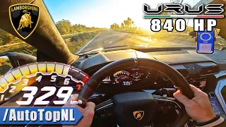 840HP LAMBORGHINI Urus *329KM/H* on AUTOBAHN [NO SPEED LIMIT] by AutoTopNL