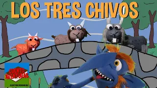 El cuento de LOS TRES CHIVOS Y EL DUENDE BAJO EL PUENTE (Three Billy Goats Gruff)-TITERES para niños