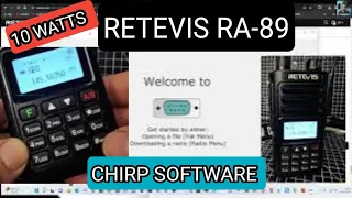 RETEVIS RA89 - SOFTWARE PROGRAMING - CHIRP & RETEVIS