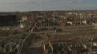 Drone video of damage in Trostyanets and Kharkiv