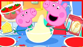 Peppa Pig Makes Pizza For Lunch