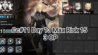 [Arknights] Cc#11 Day 13 Max Risk 15 3 OP