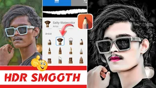 HDR Face smooth new tricks skin whitening face smooth photo editing || Autodesk sketchbook