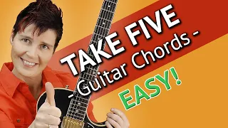 TAKE FIVE Guitar Chords - EASY CHORDS - Comping GUITAR LESSON