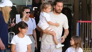 EXCLUSIVE - Sofia Richie Pays For Toy Store Shopping Trip With Scott Disick And His Kids