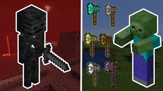 Wither Skeleton Vs. All Zombie Wielding Weapons