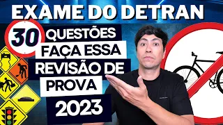 SIMULADO DO DETRAN 2023 - REVISÃO DE 30 QUESTÕES  - PROVA SIMULADA DO DETRAN 2023