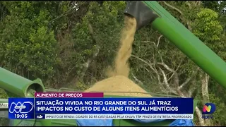 Impacto das chuvas no RS reflete em aumento de preços de alimentos