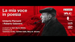Premio Umberto Saba Poesia: incontro con Umbero Piersanti , Roberto Galaverni e Gian Mario Villalta.