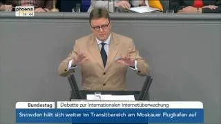 Debatte zur Internationalen Internetüberwachung aus dem Deutschen Bundestag  am 26.06.2013