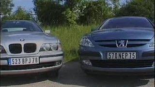 Peugeot 607 HDi / Bmw 520d E39 (Test - Essai - Reportage) FR 2000