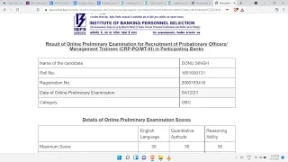 IBPS PO  SCORECARD 2021-22 | #IBPSPO #IBPSPOPRE #SCORECARD