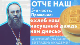 ОТЧЕ НАШ. 5-я часть. Прошение: «хлеб наш насущный даждь нам днесь». Митрополит Антоний (Паканич)