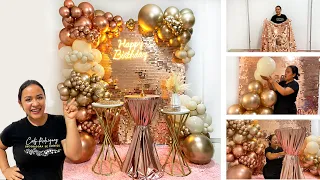 Como hacer un Arco de Globos en Tela Shimmer Niu - Decoración para cumpleaños PASO A PASO