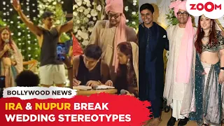 Ira Khan and Nupur Shikhare BREAK wedding stereotypes with Kachha-Baniyan & Dhoti Pants
